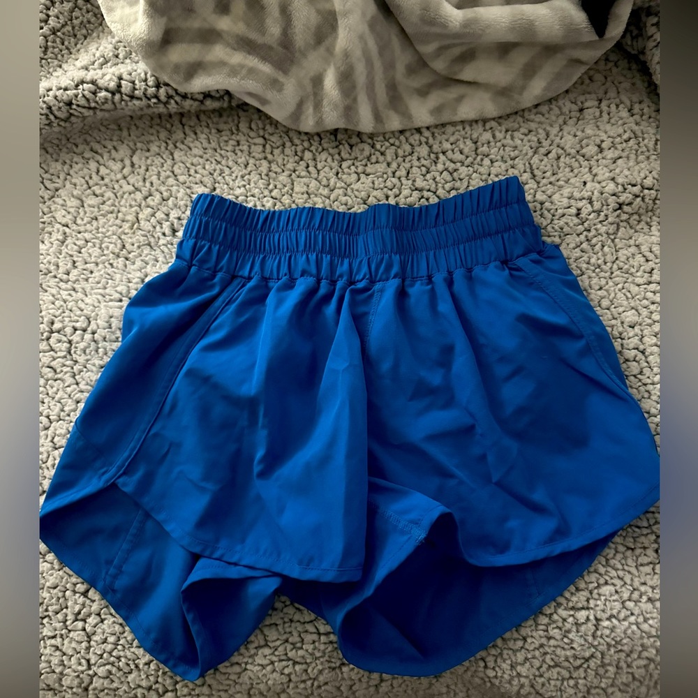 Royal blue athletic shorts